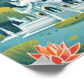 Thailand  bekende reisplaats poster (Hoek)