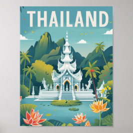 Thailand  bekende reisplaats poster