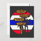 Thailand Bestemmingen - Bangkok Chiang Mai Phuket Briefkaart (Voorkant / Achterkant)