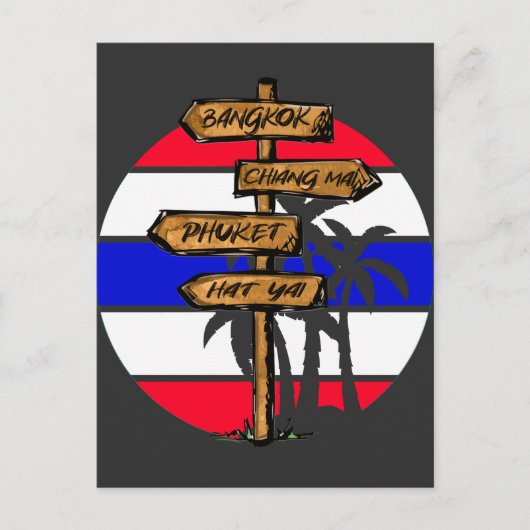 Thailand Bestemmingen - Bangkok Chiang Mai Phuket Briefkaart (Voorkant)