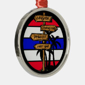 Thailand Bestemmingen - Bangkok Chiang Mai Phuket Metalen Ornament (Rechts)