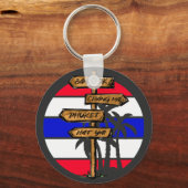 Thailand Bestemmingen - Bangkok Chiang Mai Phuket Sleutelhanger (Voorkant)