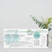 Thailand Boarding Pass Weddenschap Kaart (Staand voorkant)