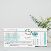 Thailand Boarding Pass Weddenschap Kaart (Staand voorkant)