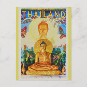 Thailand Boeddha Statusreis Briefkaart