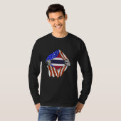 Thailand Borst USA Thaise Roots Thaise Trots Ameri T-shirt (Voorkant volledig)
