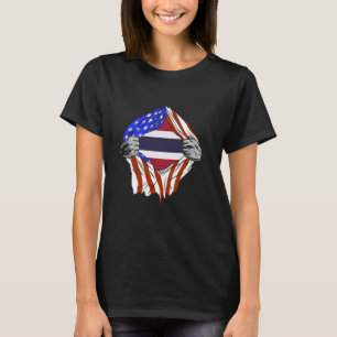 Thailand Borst USA Thaise wortels Thaise trots Ame T-shirt