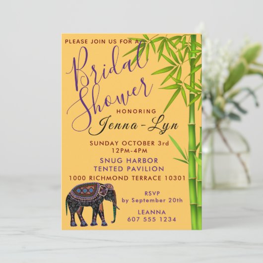 Thailand Bridal Shower Uitnodiging (Staand voorkant)