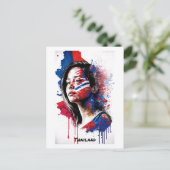 Thailand Briefkaart - Wereld aan vrouwelijke Brief (Staand voorkant)