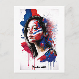 Thailand Briefkaart - Wereld aan vrouwelijke Brief