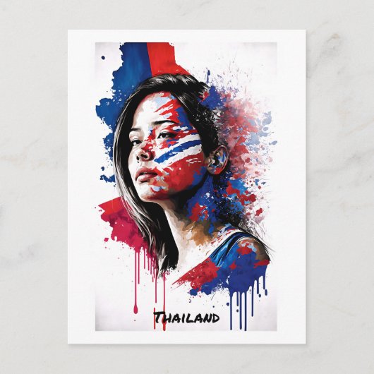 Thailand Briefkaart - Wereld aan vrouwelijke Brief (Voorkant)