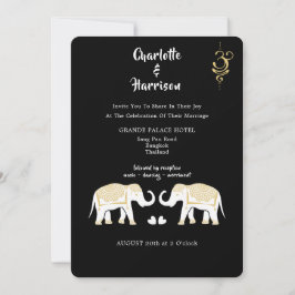 Thailand bruiloft bestemming foto uitnodiging