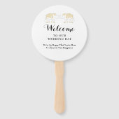 Thailand bruiloft bestemming handwaaier (Achterkant)