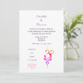 Thailand bruiloft bestemming kaart (Staand voorkant)