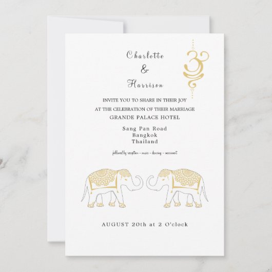 Thailand bruiloft bestemming kaart (Voorkant)