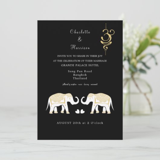 Thailand bruiloft bestemming kaart (Staand voorkant)