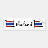 Thailand Brush Flag Bumpersticker (Voorkant)