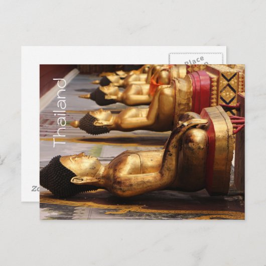 Thailand Buddha Briefkaart (Voorkant / Achterkant)