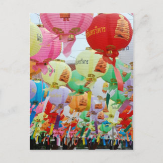 Thailand Buddhist Temple Celebration Briefkaart