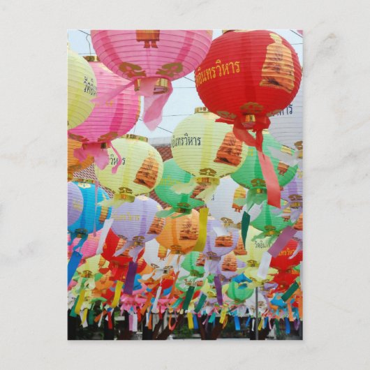Thailand Buddhist Temple Celebration Briefkaart (Voorkant)