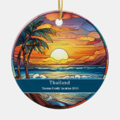 Thailand Custom Beach Vacation Keramisch Ornament (Voorkant)