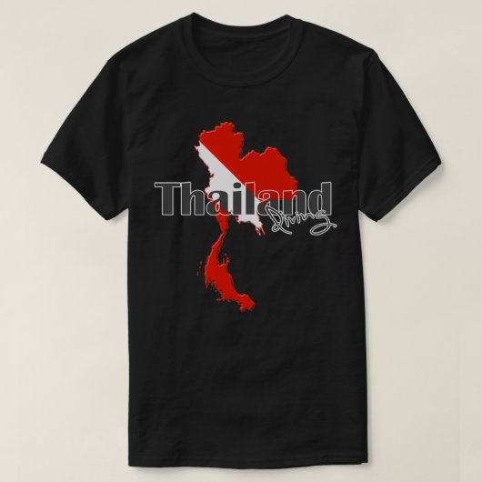 Thailand Diving Flag Map T-shirt (Design voorkant)