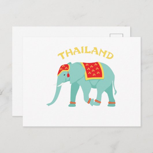 Thailand Elephant Briefkaart (Voorkant / Achterkant)