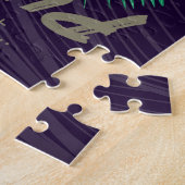 Thailand Elephant Flag Oerwoud verlaat Thai Souven Legpuzzel (Zijkant)