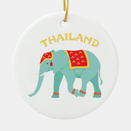 Thailand Elephant Keramisch Ornament (Voorkant)