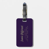 Thailand Elephant met vlag en Oerwoud bladeren Bagagelabel (Achterkant verticaal)