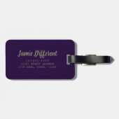 Thailand Elephant met vlag en Oerwoud bladeren Bagagelabel (Achterkant horizontaal)