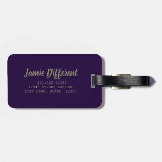 Thailand Elephant met vlag en Oerwoud bladeren Bagagelabel (Achterkant horizontaal)