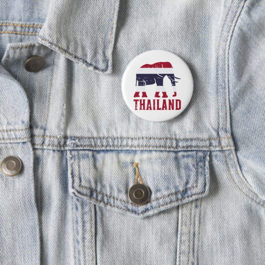 Thailand Elephant vlag Ronde Button 5,7 Cm (In situ)