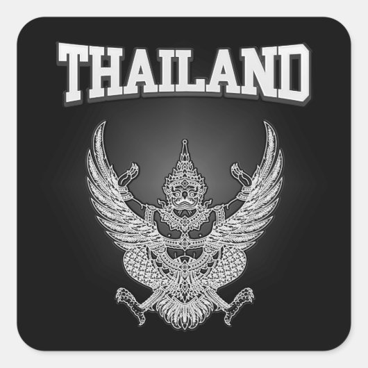 Thailand Emblem Vierkante Sticker (Voorkant)