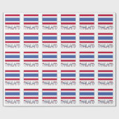 Thailand en de Thaise vlag Cadeaupapier (Vlak)