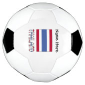 Thailand en de Thaise vlag op maat Voetbal (Gedraaid)
