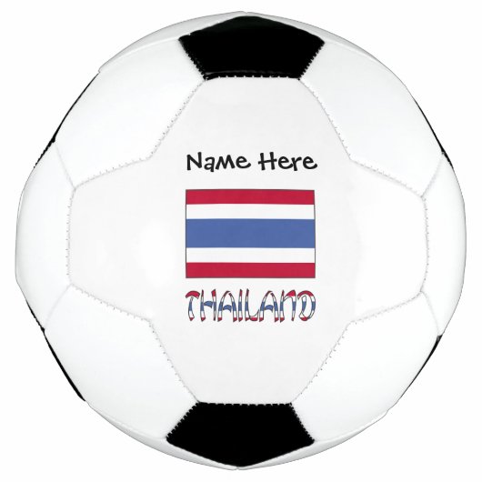Thailand en de Thaise vlag op maat Voetbal (Voorkant)