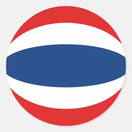 Thailand Fisheye Vlag Sticker (Voorkant)