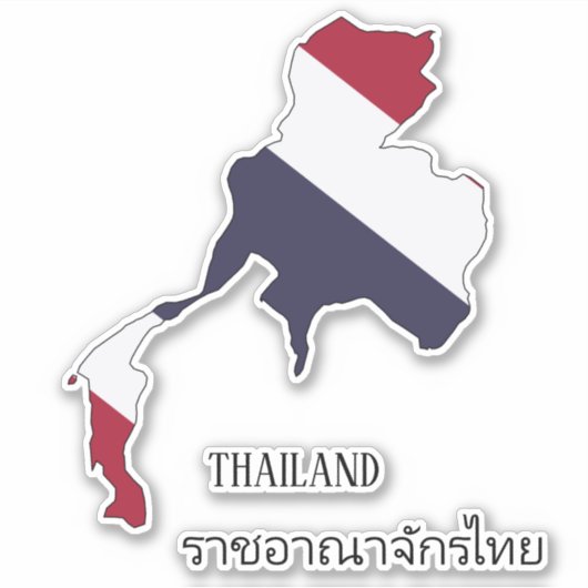 Thailand Flag Charming Patriotic Sticker (Voorkant)