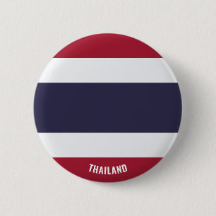 Thailand Flag Cute Patriotic Ronde Button 5,7 Cm