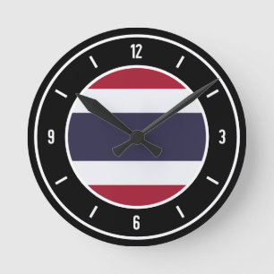 Thailand Flag Elegant Ronde Klok