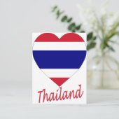 Thailand Flag Heart Briefkaart (Staand voorkant)