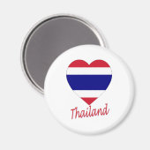 Thailand Flag Heart Magneet (Voorkant / Achterkant)