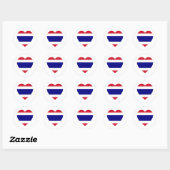 Thailand Flag Heart Ronde Sticker (Vel)