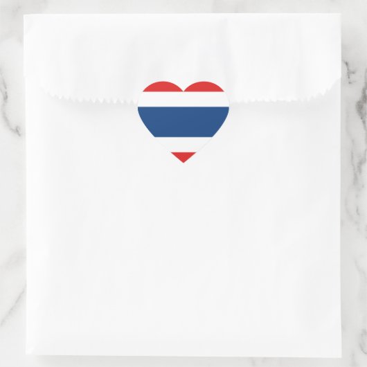 Thailand Flag Heart Sticker (Tas)