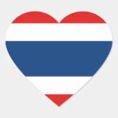 Thailand Flag Heart Sticker (Voorkant)
