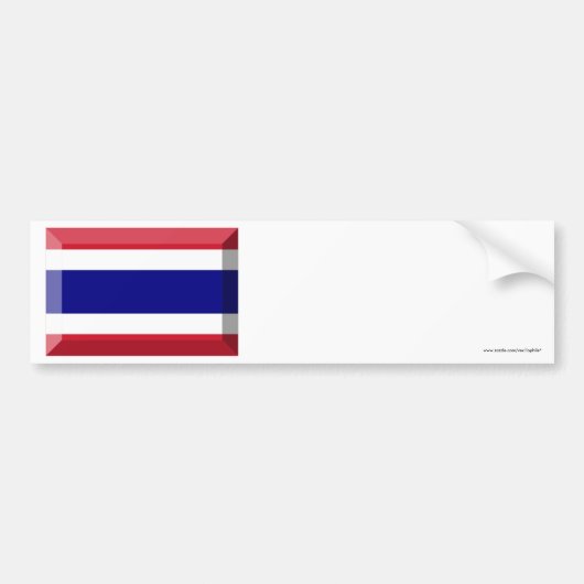Thailand Flag Jewel Bumpersticker (Voorkant)
