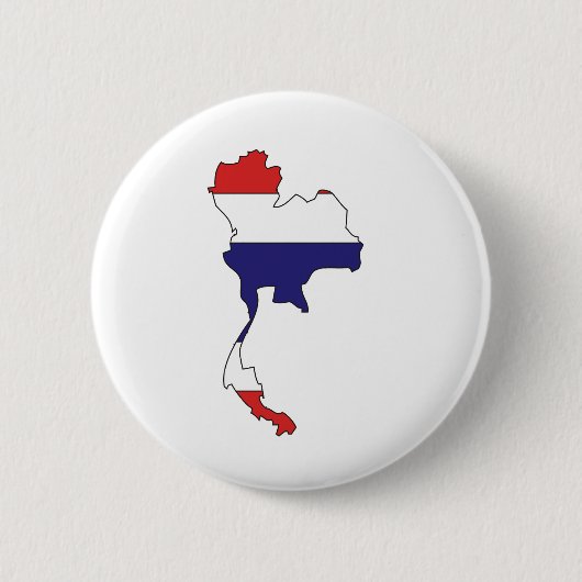 Thailand Flag Map - volledige grootte Ronde Button 5,7 Cm (Voorkant)