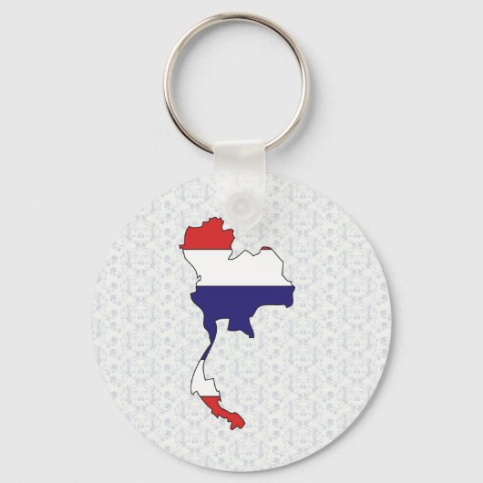Thailand Flag Map - volledige grootte Sleutelhanger (Voorkant)