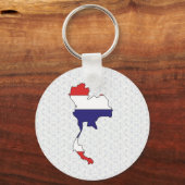Thailand Flag Map - volledige grootte Sleutelhanger (Voorkant)